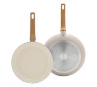 GreenPan Essence 2-Piece 26 cm and 30 cm Ceramic Non-Stick Pans Set, PFAS Free, Cream White, Suitable for All Hob Types