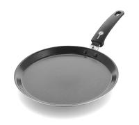 GreenPan Essentials Healthy Ceramic Non-Stick 28 cm Pancake Crepe Pan, PFAS Free, Induction, Oven and broiler safe up to 160°C, Dishwasher Safe, Black