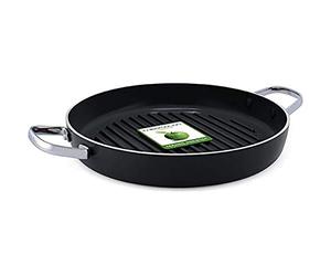 GreenPan Essentials Healthy Ceramic Non-Stick 28 cm Round Griddle Pan, PFAS Free, Induction, Black