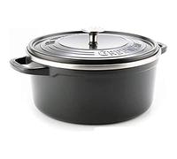 GreenPan Featherweights Dutch Oven, Cast Iron Casserole Dish with Lid, Toxin Free & Non Stick - Induction & Oven Safe Cookware - 26 cm/5.3 Litre, Grey