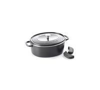 GreenPan Featherweights Non-Stick 25cm/6.2 Litre Oval Casserole, PFAS Free, Grey