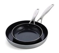 GreenPan Geneva 3-Ply Stainless Steel Non-Stick 20cm & 28cm Frying Pan Set