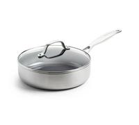 GreenPan Geneva 3-Ply Stainless Steel Non-Stick 24cm/2.6L Skillet with Lid