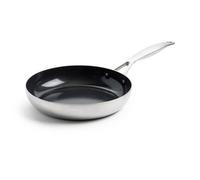 GreenPan Geneva Frying Pan 24cm Stainless Steel Non Stick Cookware Kitchen