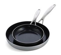 GreenPan Geneva 3-Ply Stainless Steel Non-Stick 20cm & 28cm Frying Pan Set