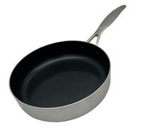 GreenPan Geneva Hard Anodised Healthy Ceramic Non-Stick 24 cm / 2.6 Litre Sauté Pan, PFAS-Free, Induction, Dishwasher Safe, Oven-Safe, Grey