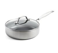 GreenPan Geneva Skillet 24cm 2.6L With Lid Stainless Steel Cookware Kitchen