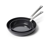 GreenPan GP-TOTO FBl HAlu Magn Bl 9011+Bl_INFP8 Opn 2(2) pc Frypan Set | Hard Anodized, Induction Ready, Compatible with all Stovetops, Scratch Resistant, Dishwasher Safe, Powerful Searing