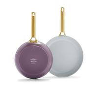 GreenPan CC003607-001 Reserve, Ceramic, PFAS Free Nonstick, Hard Anodized Aluminum, Gold-Tone Stainless Steel Handles, Purple