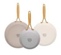 GreenPan Jewel Ceramic Nonstick Frying Pan Set, 3 Piece Cookware Set, PFAS-Free Ceramic Coating, Induction Compatible, Oven Safe,3 Piece in 3 Colours