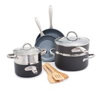 GreenPan Lima Hard Anodized Healthy Ceramic Nonstick 12 Piece Cookware Pots and Pans Set PFAS-Free Oven Safe Gray