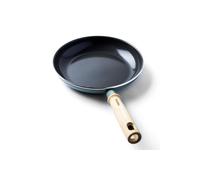 GreenPan Mayflower Healthy Ceramic Non-Stick 24 cm Frying Pan Skillet, Vintage Wood Handle, PFAS-Free, Induction, Smoky Blue, Blue