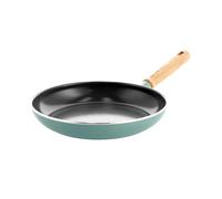 GreenPan Mayflower Healthy Ceramic Non-Stick 28 cm Frying Pan Skillet, Vintage Wood Handle, PFAS-Free, Induction, Smoky Blue, Blue