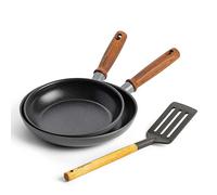 GreenPan Mayflower Pro Non-Stick 20 cm & 24 cm Frying Pan & Slotted Turner 3pc Set - Charcoal Grey Grey