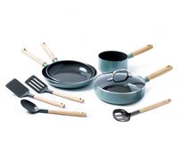 GreenPan Mayflower Pro pot and frying pan set 9 pieces Green-blue
