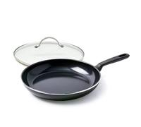 GreenPan, Memphis Ceramic Non-Stick Frying Pan with Lid - 30 cm, Black