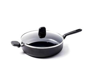 GreenPan Memphis Healthy Ceramic Non-Stick 28 cm/4.2 Litre Sauté Pan, PFAS Free,Induction, Oven Safe, Black