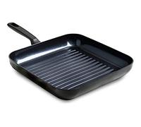 GreenPan Memphis Healthy Ceramic Non-Stick 28 cm Grill Pan, PFAS Free,Induction, Oven Safe, Black