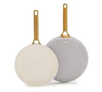 GreenPan Nonstick Reserve Pro 10” & 12” Frying Pan Set, NSF Certified Ceramic, Hard Anodized PFAS-Free Skillets, Stainless Steel Handles, Oven & Dishwasher Safe, Oyster Gray