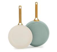 GreenPan Nonstick Reserve Pro 10” & 12” Frying Pan Set, NSF Certified Ceramic, Hard Anodized PFAS-Free Skillets, Stainless Steel Handles, Oven & Dishwasher Safe, Moss Green