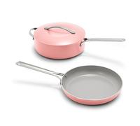 GreenPan Nova 10” Frying Pan Skillet and 4.37QT Sauté Pan with Lid, Oprah’s Favorite Things 2024, PFAS-Free Ceramic Nonstick, Induction Suitable, Sear, Fry, Broil, Dishwasher & Oven Safe, Coral
