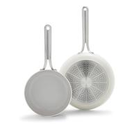 Greenpan Nova 8” & 10” 2 Piece Frying Pan Skillet Set, Oprah’s Favorite Things 2024, Induction Suitable PFAS-Free Nontoxic Ceramic Nonstick, Dishwasher & Oven Safe, Quick Even Heating, Cream