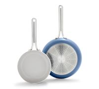 GreenPan Nova 8in and 10in 2 Piece Frying Pan Skillet Set Healthy Ceramic Nonstick PFAS-Free Induction Suitable Dishwasher and Oven Safe Ocean