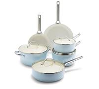 GreenPan Padova Ceramic Non-Stick 10Pc Cookware Set, Light Blue