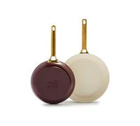 GreenPan Padova Hard Anodized Healthy Ceramic Nonstick, 10" and 12" Frying Pan Skillet Set, PFAS-Free, Induction, Dishwasher Safe, Truffle Brown