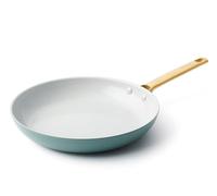 Greenpan Padova Hard Anodized Healthy Ceramic Nonstick, 24 cm Frying Pan Skillet, PFAS-Free, Induction, Gold Handle, Oven Safe, Light Blue