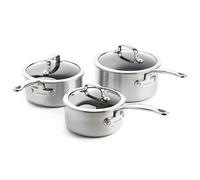 GreenPan Premiere 3-Ply Stainless Steel Non-Stick 3 Piece Saucepan Set