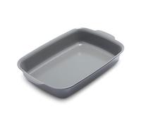 GreenPan Premiere Ovenware Healthy Ceramic Nonstick 13" x 9" Rectangular Baking Pan, Cast Aluminum Bakeware, Warp-Free, Oven and Broiler Safe to 600F,Dishwasher Safe, PFAS-Free, Gray
