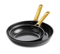 Greenpan Reserve 2-Piece Frying Pan Set 20 & 26 cm, Ceramic Nonstick | Diamond-reinforced ceramic nonstick, Hard-anodized aluminium, induction-ready, dishwasher safe