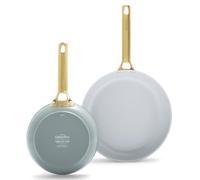 Greenpan Reserve 2-Piece Frying Pan Set 20 & 26 cm, Ceramic Nonstick | Diamond-reinforced ceramic nonstick, Hard-anodized aluminium, induction-ready, dishwasher safe