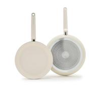 GreenPan Rio Advanced 10" and 12" Frying Pan Skillet Set, Ceramic Nonstick PFAS-Free Pans, Induction Ready, Dishwasher and Oven Safe, Cream White