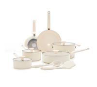 GreenPan Rio Advanced 12 Piece Cookware Set, Ceramic Nonstick PFAS-Free Pots & Pans with Cooking Utensils, Induction Ready, Dishwasher & Oven Safe, Cream White