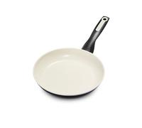 GreenPan Rio Healthy Ceramic Non-Stick 18cm Frying Pan Skillet, PFAS Free, Stay-Cool Handle, Oven Safe up to 160°C, Black & Cream