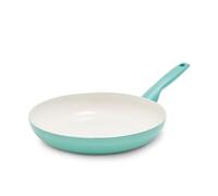 GreenPan Rio Healthy Ceramic Non-Stick 26cm Frying Pan Skillet, PFAS Free, Stay-Cool Handle, Oven Safe up to 160°C, Dishwasher Safe, Turquoise & Cream