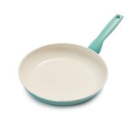 GreenPan Rio Healthy Ceramic Non-Stick 26cm Frying Pan Skillet, PFAS Free, Stay-Cool Handle, Oven Safe up to 160°C, Dishwasher Safe, Turquoise & Cream