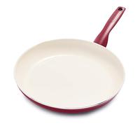 GreenPan Rio Healthy Ceramic Nonstick 12" Frying Pan Skillet, PFAS-Free, Dishwasher Safe, Red