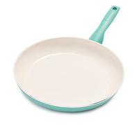 GreenPan Rio Healthy Ceramic Nonstick 12" Frying Pan Skillet, PFAS-Free, Dishwasher Safe, Turquoise