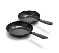 GreenPan SmartShape Healthy Ceramic Non-Stick 20 cm and 28 cm Frying Pan Skillet Set with Pan Protector, PFAS-Free, Induction Suitable, Oven Safe, Black