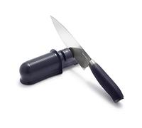 GreenPan Titanium Dual-Stage Pull Through Sharpener, Serrated and Straight Blades, Ribbing Gripping Surface, Compact Storing Size