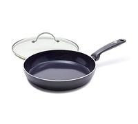 GreenPan, Torino Ceramic Non-Stick Frying Pan with Lid - 30 cm, Black