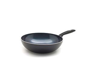 GreenPan Torino Healthy Ceramic Non-Stick 28cm/3.6 Litre Wok, PFAS Free, Induction, Oven Safe up to 160°C, Dishwasher Safe, Black