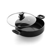 GreenPan Torino Healthy Ceramic Non-Stick 28cm/4.2 Litre Sauté Pan with Lid, PFAS Free, Induction, Oven Safe up to 160°C, Dishwasher Safe, Black