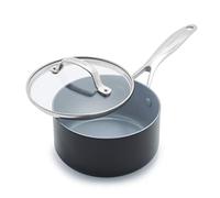 GreenPan Valencia Pro Hard Anodised Healthy Ceramic Non-Stick 16 cm / 1.4 Litre Saucepan with Lid, PFAS-Free, Induction, Oven Safe, Grey