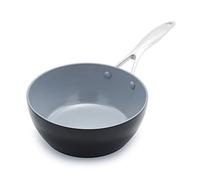 GreenPan Valencia Pro Hard Anodised Healthy Ceramic Non-Stick 20 cm / 2 Litre Chef's Pan, PFAS-Free, Induction, Oven Safe, Grey