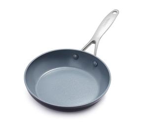 GreenPan Valencia Pro Hard Anodised Healthy Ceramic Non-Stick 20 cm Frying Pan Skillet, PFAS-Free, Induction, Oven Safe, Grey