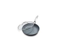 GreenPan Valencia Pro Hard Anodized Induction Safe Healthy Ceramic Nonstick, Frying Pan/Skillet with Lid, 10", Gray